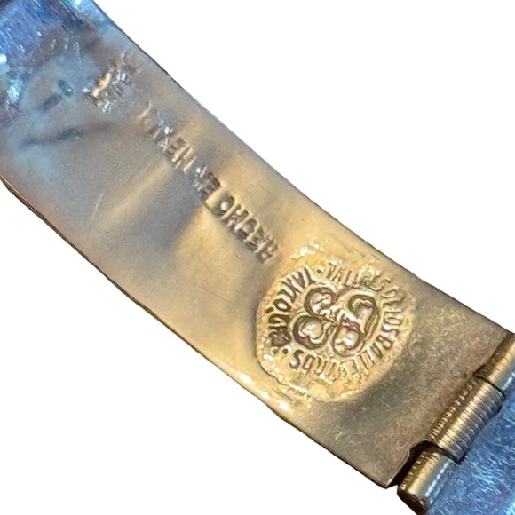 Vintage1950s Talleres De Los Ballesteros Taxco Mexico Sterling Abalone Bracelet - Picture 7 of 8